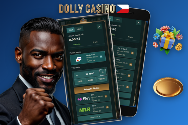 Aktivace uvítacího bonusu přes promo kód při vkladu v Dolly Casino