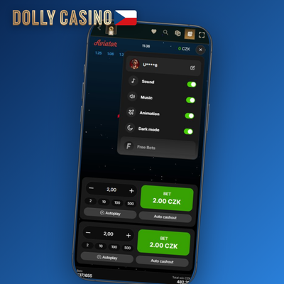 Funkce dual bet v Aviator hře Dolly Casino – dvě sázky s různými cíli najednou