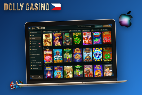 Automatická aktualizace Dolly Casino pro počítač zobrazená v liště obrazovky