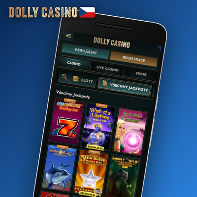 Dolly Casino mobilní aplikace zobrazuje tisíce slotů od Pragmatic Play a NetEnt