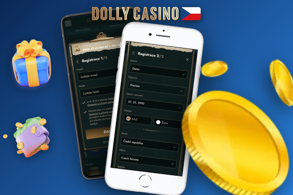 Ověření totožnosti v Dolly Casino – ruka fotí občanský průkaz na stole při přirozeném světle
