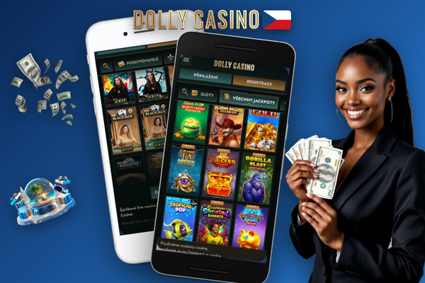Dolly Casino aplikace s pokladnou a platebními metodami Visa a Skrill